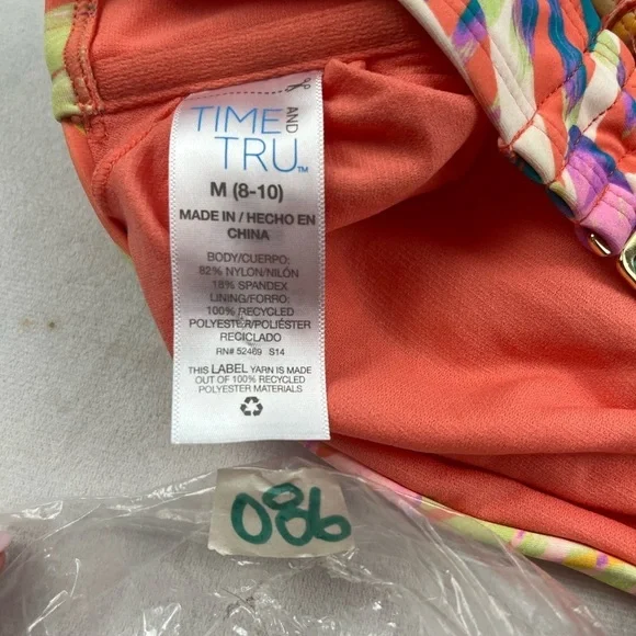 NWT TIME AND TRU COLORFUL PRINT BIKINI TOP - Picture 5 of 5